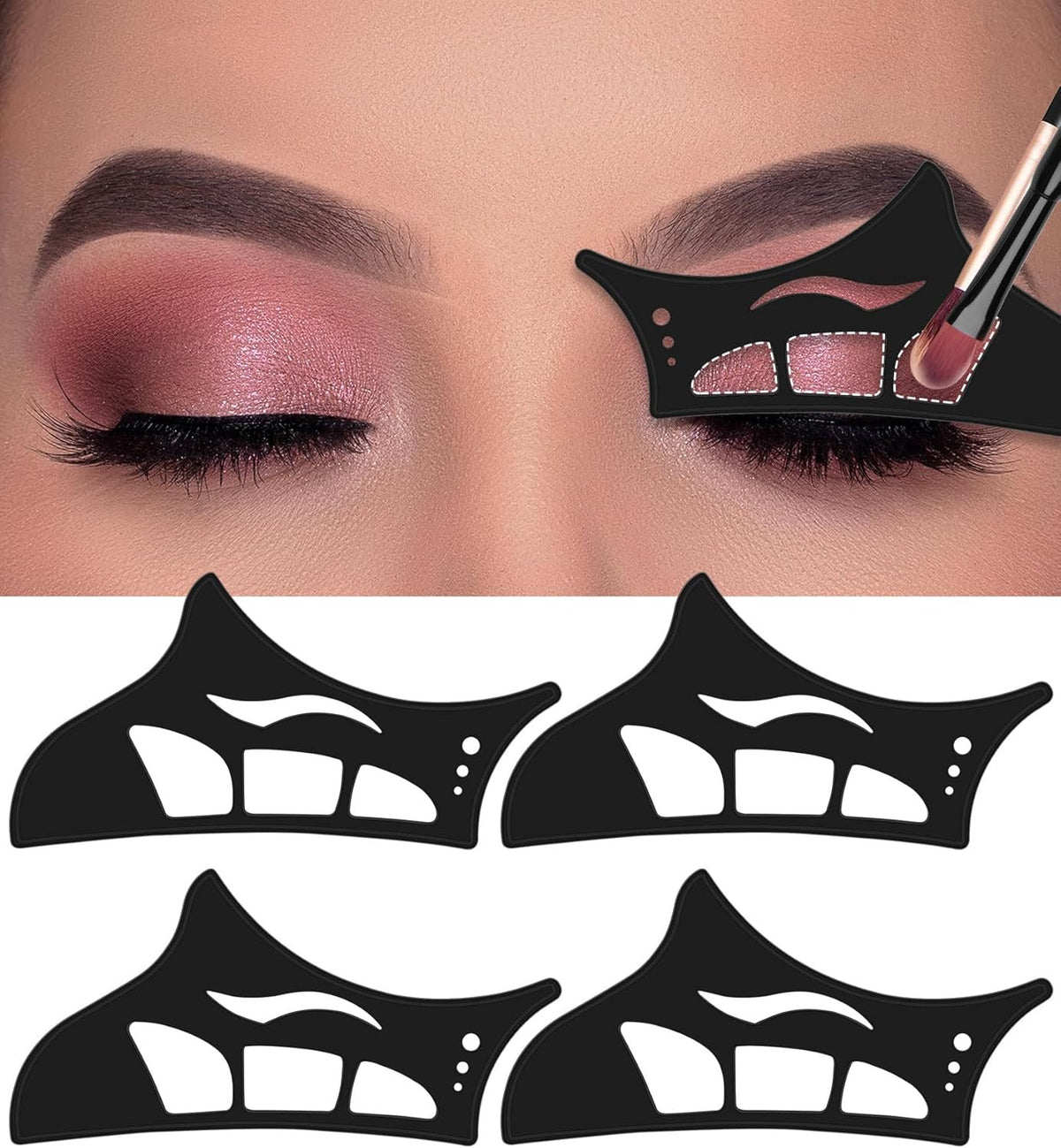 Reusable Eyeshadow & Cat Eyeliner Stencil Tool Set – 5 in 1 Guide