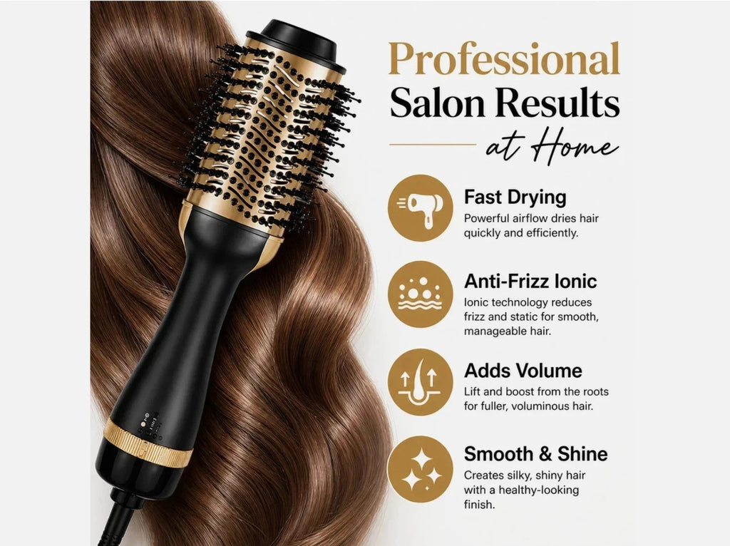 4-in-1 Hair Dryer Brush Volumizer Ionic Ceramic Styling Tool