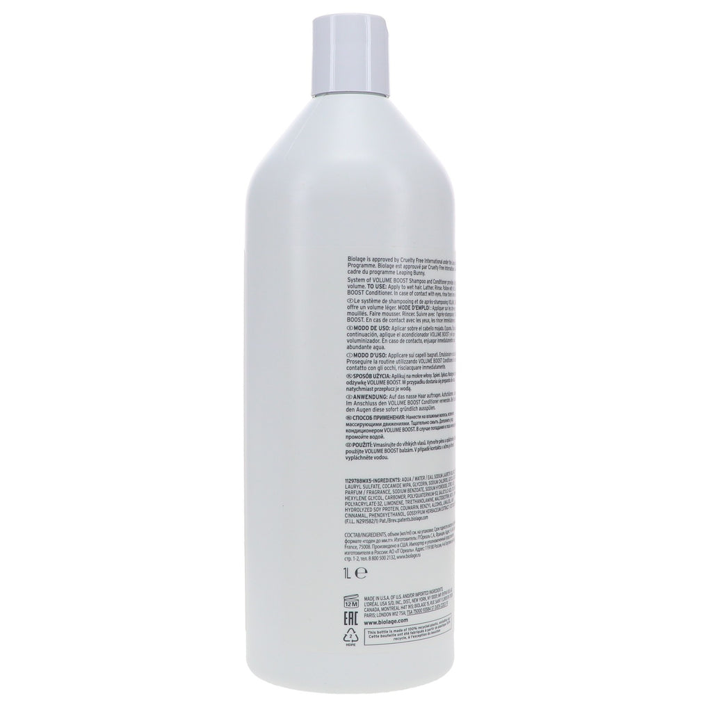 Volume Boost Shampoo 33.8 oz - Paraben-Free Hair Volumizer