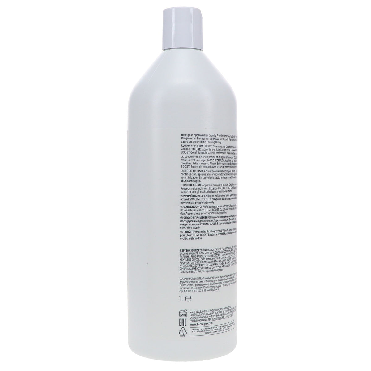 Volume Boost Shampoo 33.8 oz - Paraben-Free Hair Volumizer