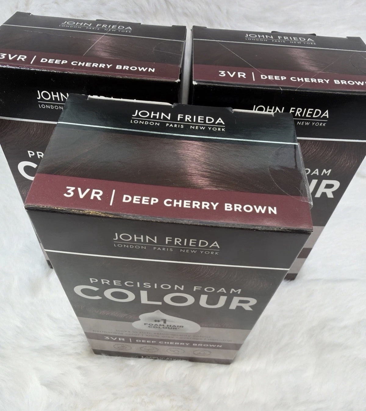 John Frieda Deep Cherry Brown Hair Dye Foam - Pack of 3