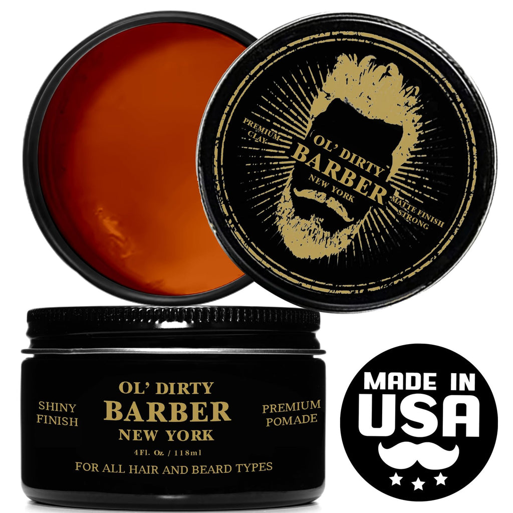 Water-Based High Shine Strong Hold Hair Pomade for Men 4oz