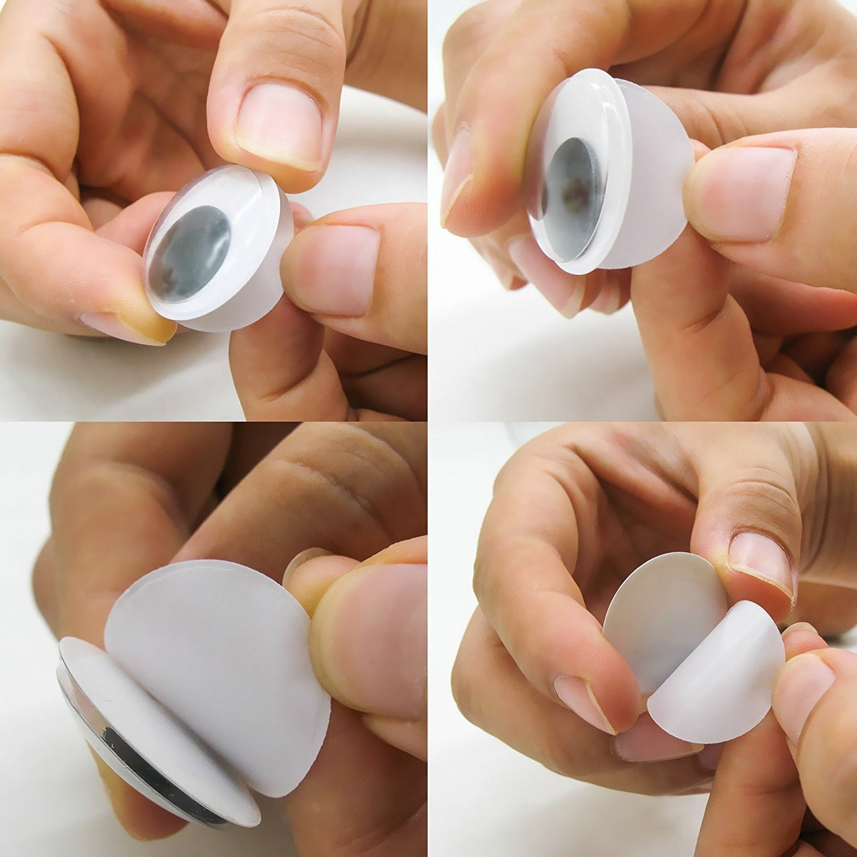 300pcs 10mm Self-Adhesive Plastic Wiggle Googly Eyes for Crafts & Decorations