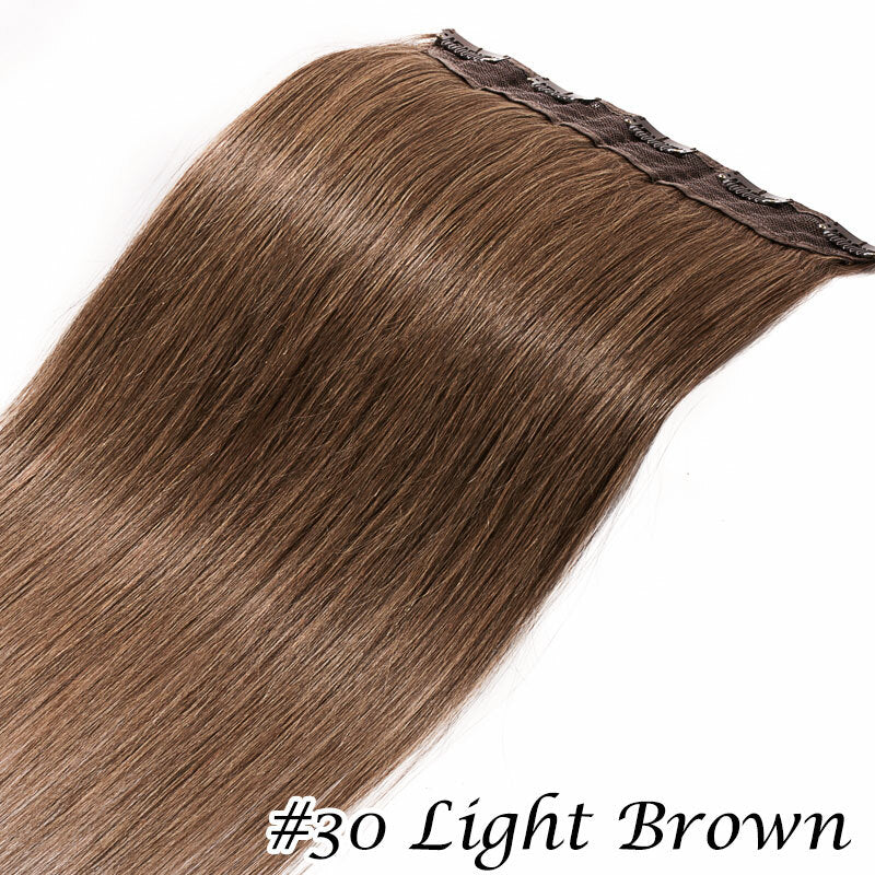 Thick Long Ombre Clip-In Hair Extensions - Human Remy Full Head Set