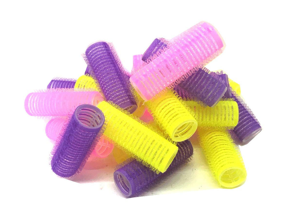 Set of 24 Small Self Grip Hair Curlers for Short Hair - Pro Salon Styling
