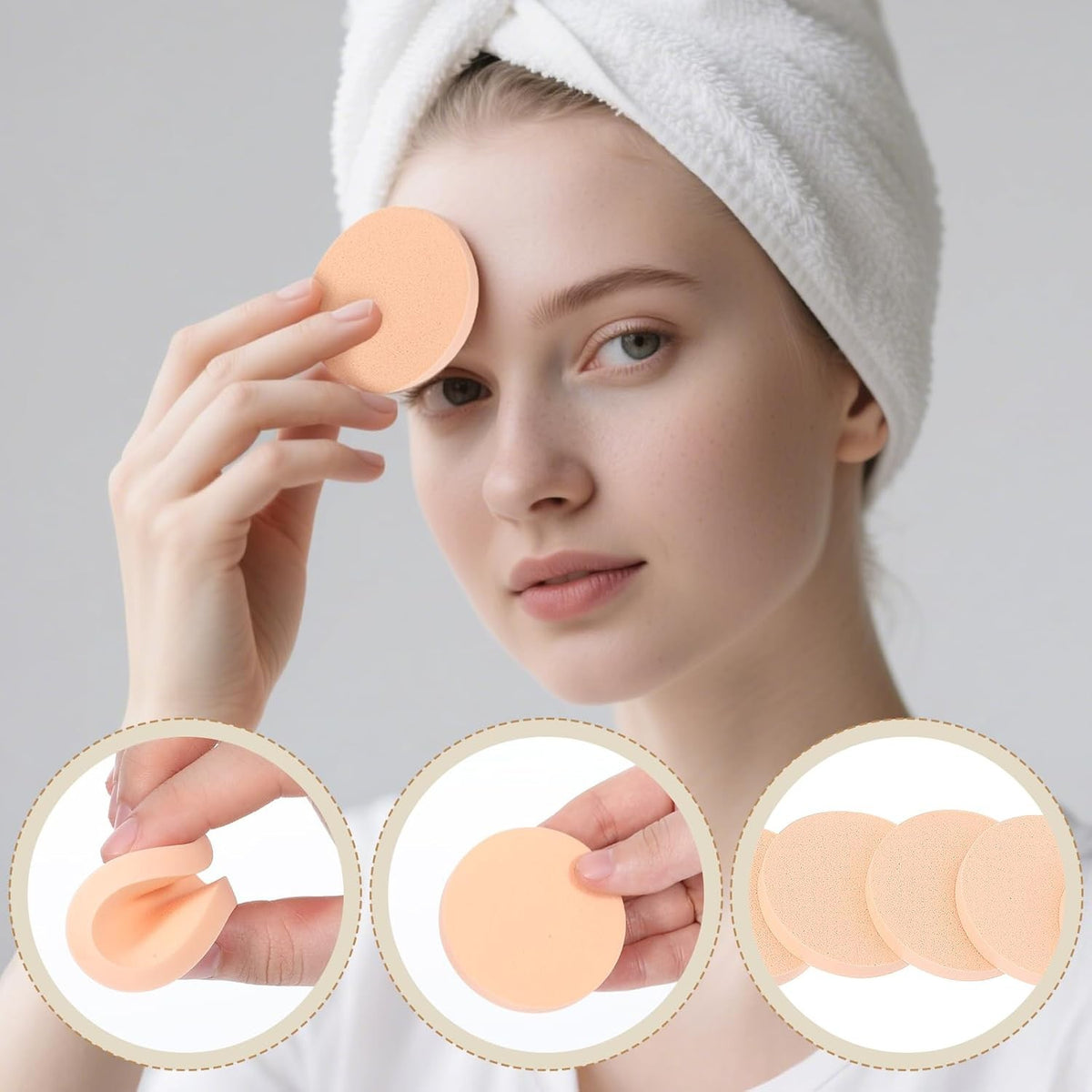 10 Pack Makeup Sponges for Foundation Concealer & Powder - Reusable & Soft