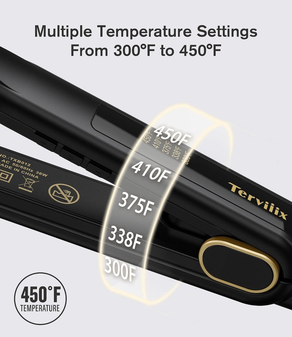 2-in-1 Flat Iron & Curling Iron for Short Hair - 0.5 Inch Ceramic Plates