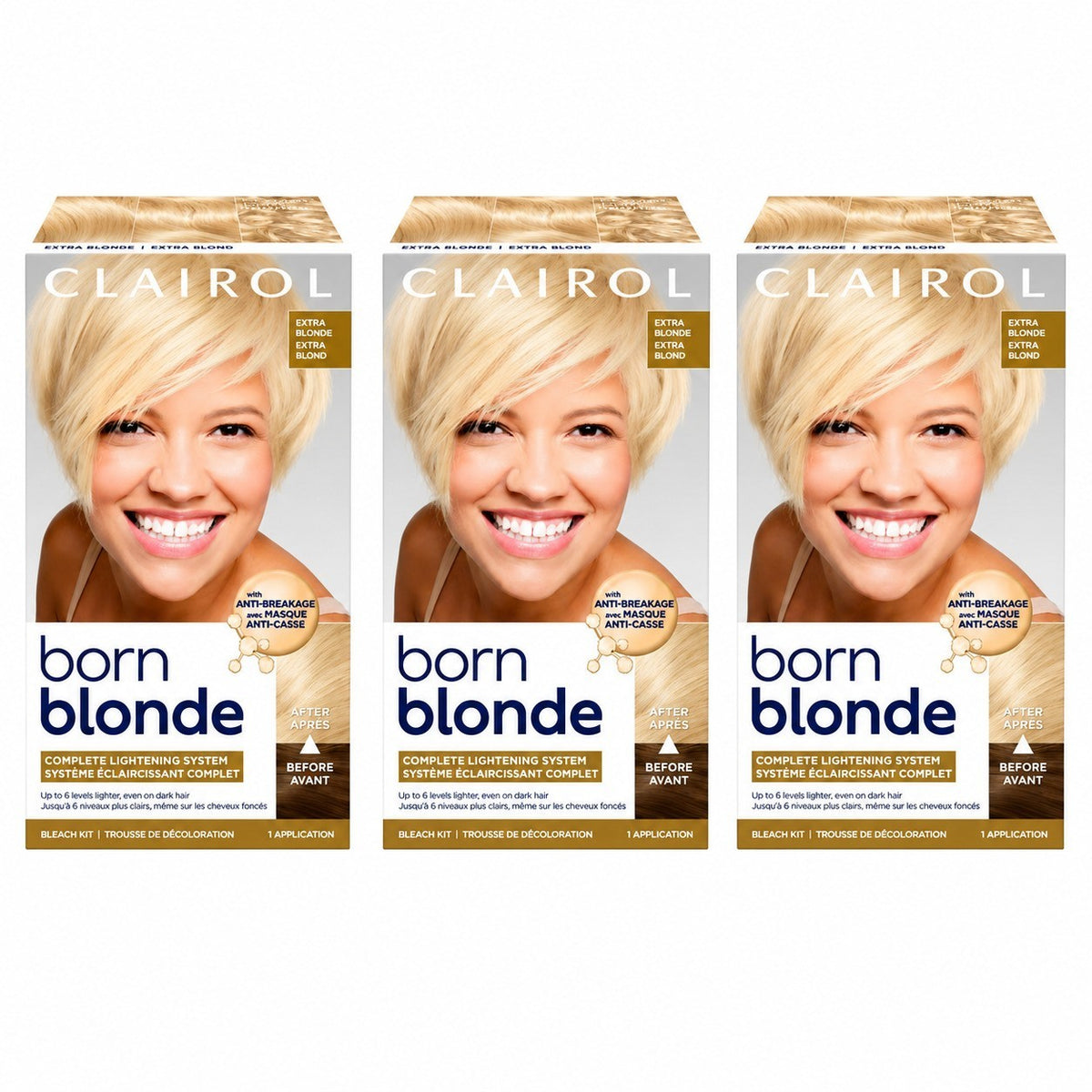 Blonde Hair Bleach Kit - Up to 6 Levels Lighter, Condition & Moisturize