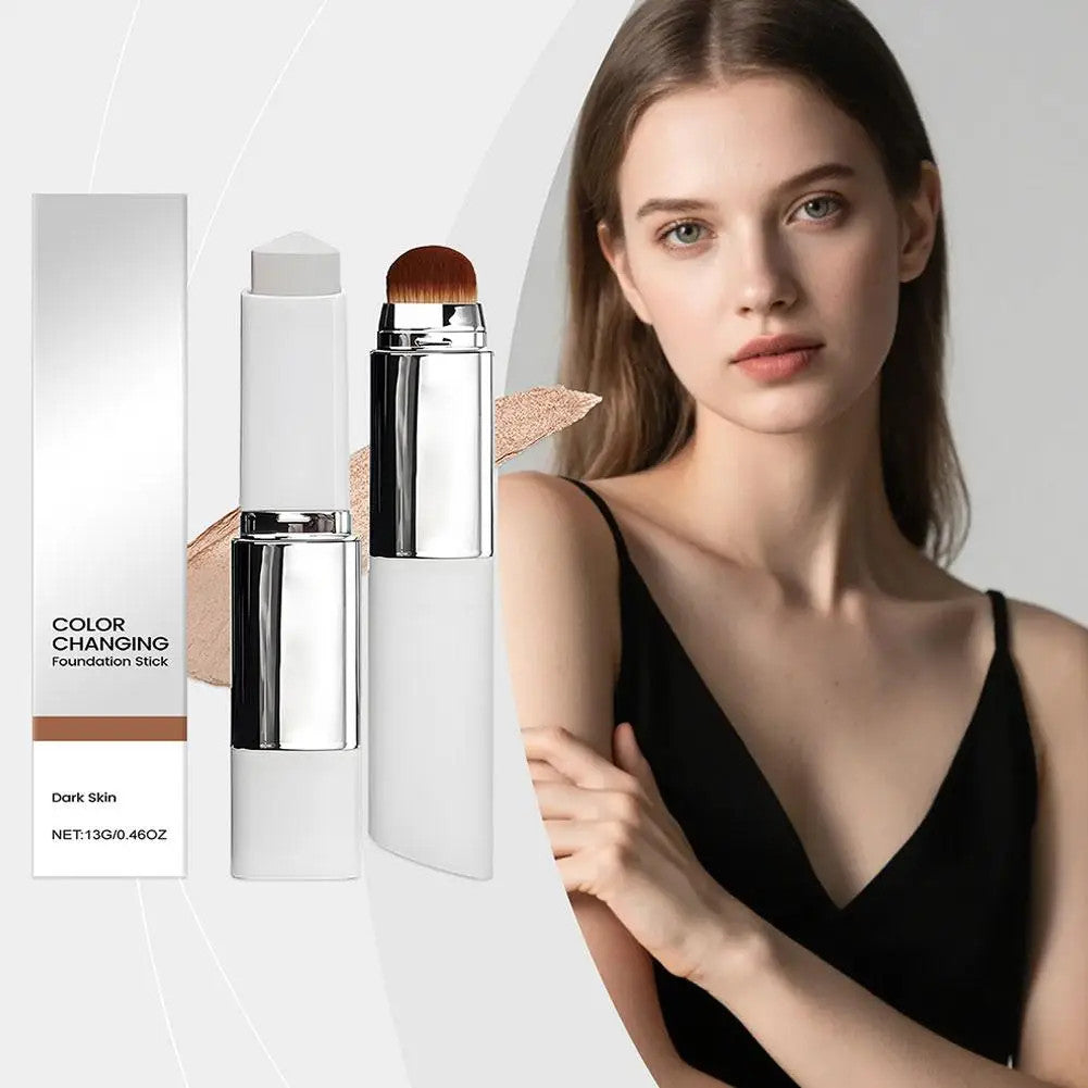 2-in-1 Color Changing Foundation Stick – Moisturizing, Brightening Liquid Cream
