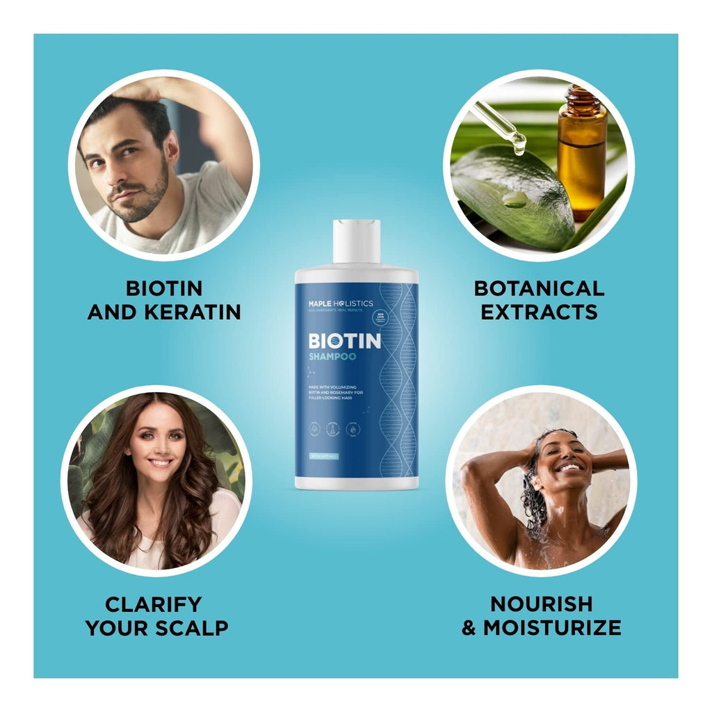 Volumizing Biotin Shampoo for Thinning Hair with Rosemary & Essential Oils - 16 Fl Oz
