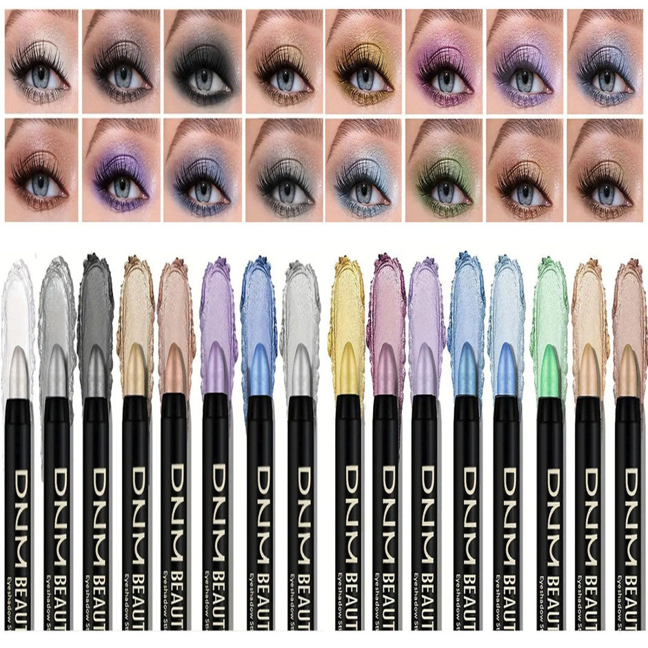 Pearlescent Glitter Eyeliner Set Waterproof Long-Lasting Makeup
