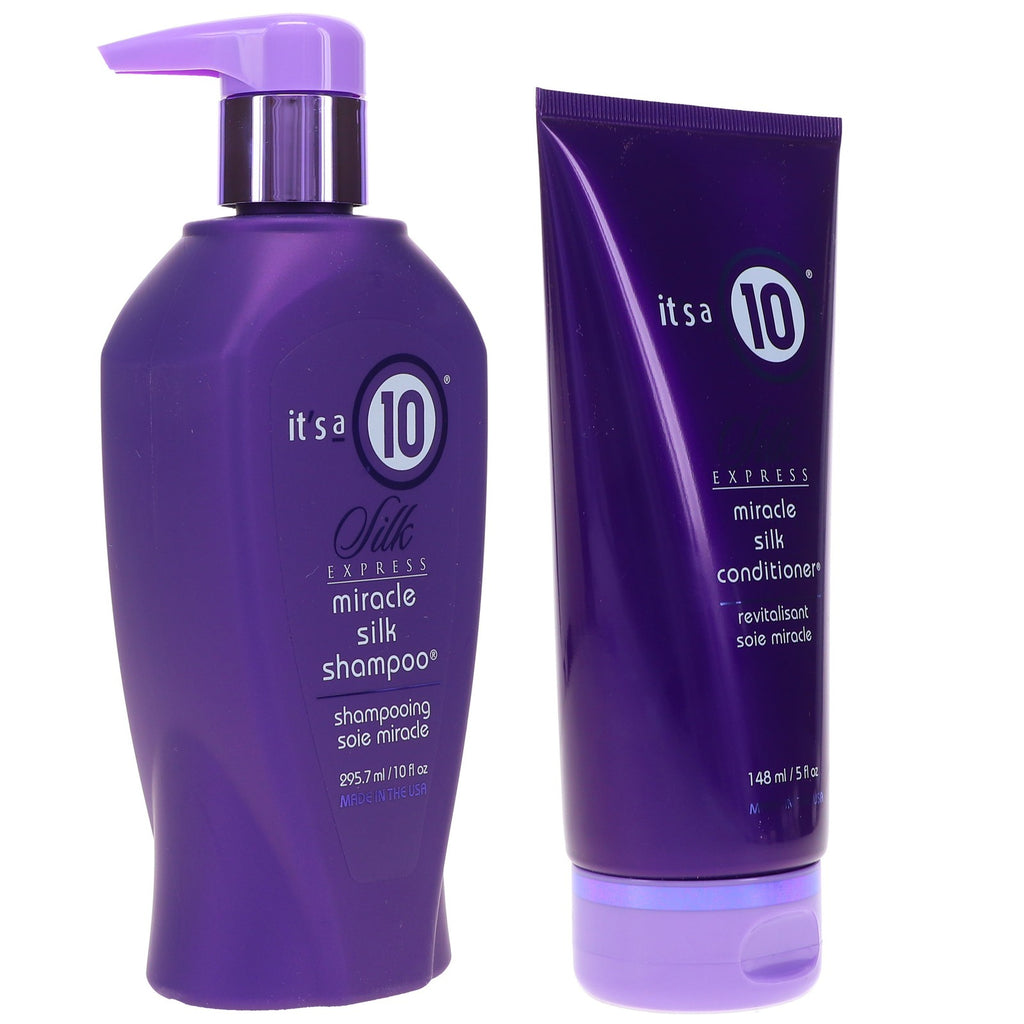 Silk Express Hair Shampoo & Conditioner Set - 10 oz & 5 oz Combo Pack