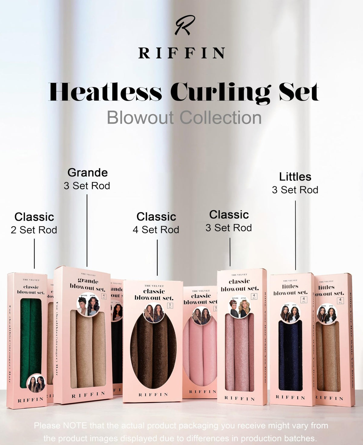 Heatless Curling Rod Set for Overnight Hair Styling - Velvet Bouncy Curls
