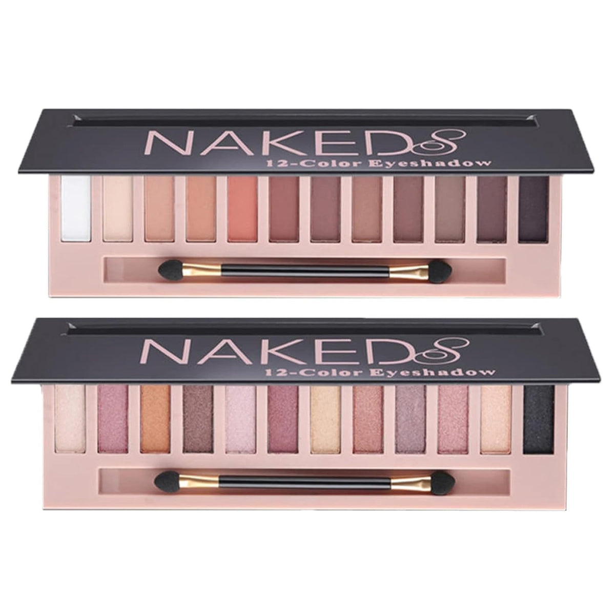 12-Color Nude Eyeshadow Palette Set - Matte & Shimmer Natural Look