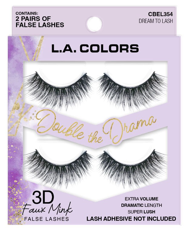 False Eyelashes Double the Drama 3D Faux Mink Lashes - Lightweight & Reusable