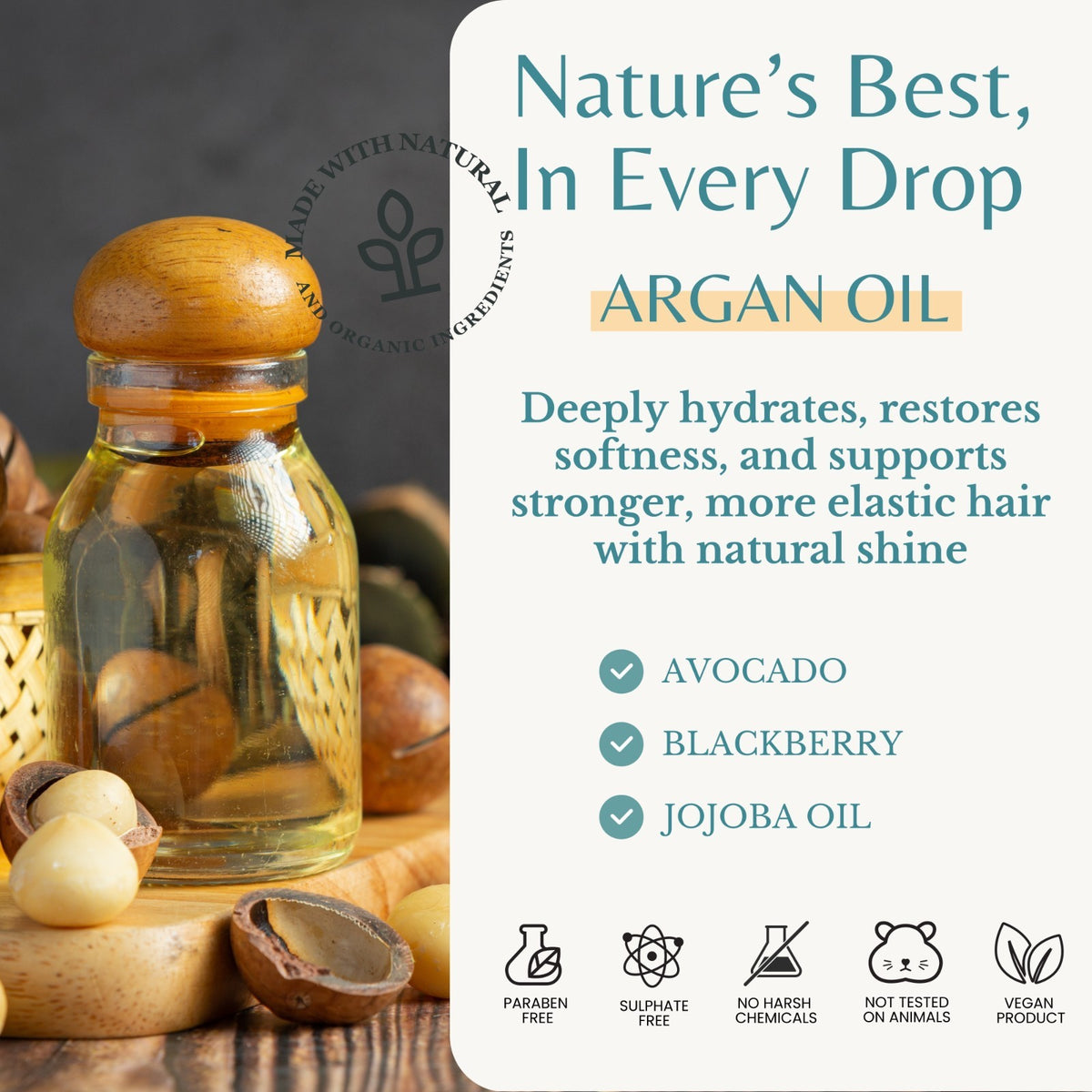 Argan Oil Biotin Shampoo for Damaged Hair 2-Pack - Hydrating & Nourishing