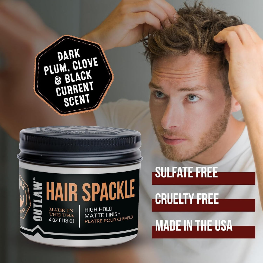 GIBS Outlaw Hair Spackle - High Hold Matte Finish 4 oz for Men