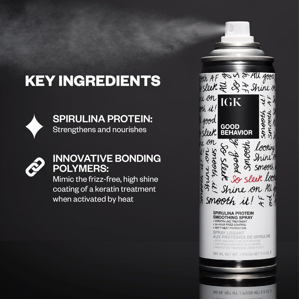 IGK Good Behavior Spirulina Protein Smoothing Hair Spray 5.6 Oz