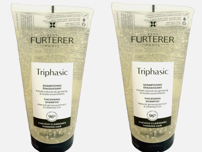 Set of 2 Rene Furterer Triphasic Thickening Shampoo for Thinning Hair 6.7 Oz