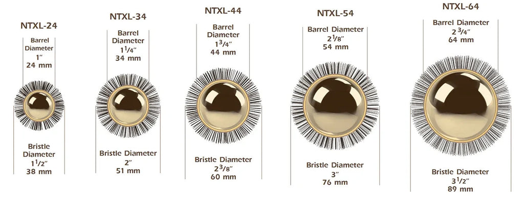 Professional Blow Dryer Brush with NanoThermic & Ionic Technology - Extra Long Barrel
