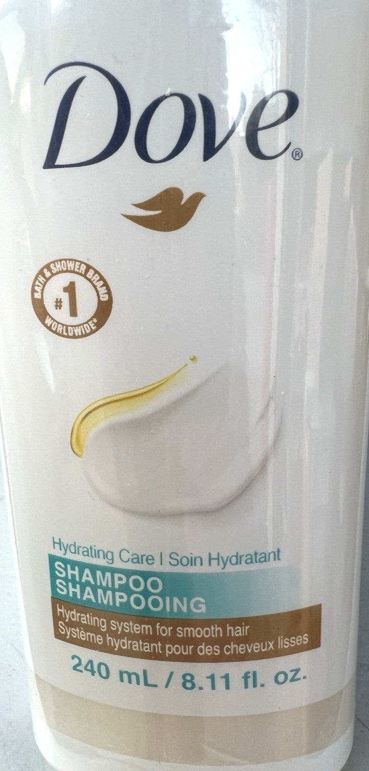 Pack of 4 Dove Hydrating Care Shampoo 8.11oz – Nourishing Hair Wash