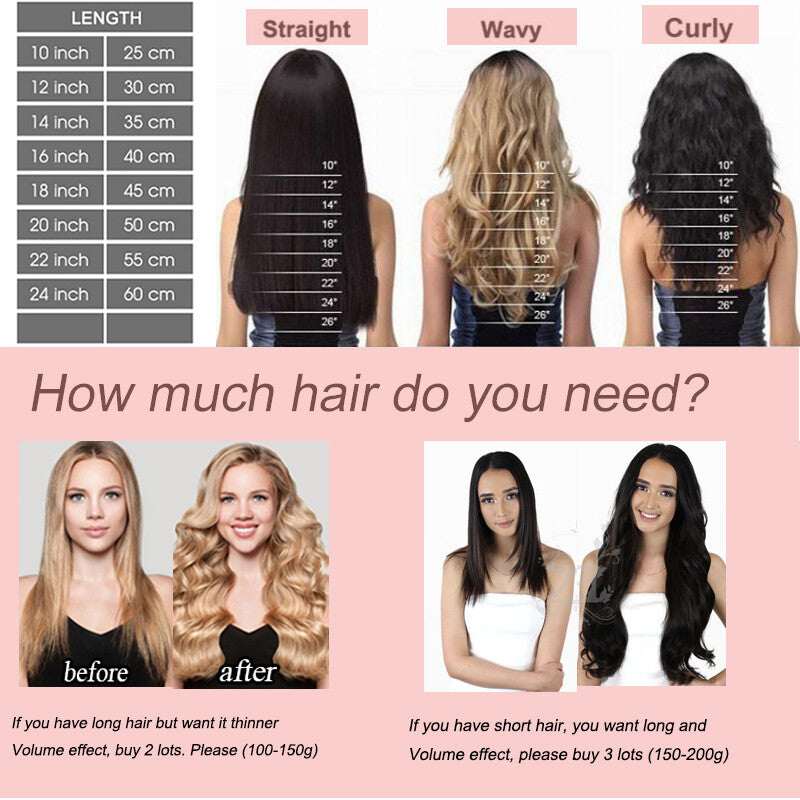 Human Hair Extensions Micro Loop Beads for Remy Russian Hair - Balayage Straight