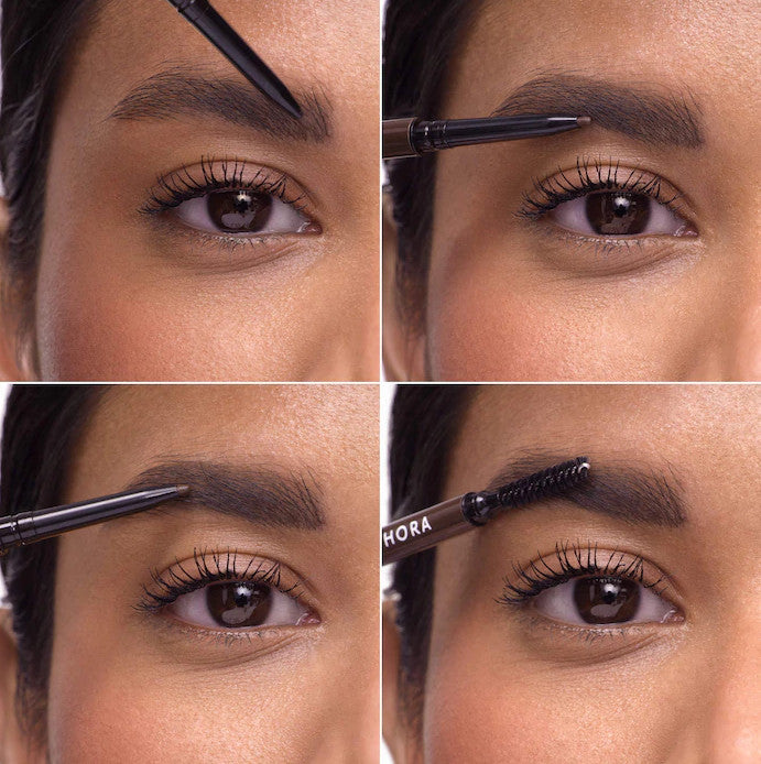Waterproof Retractable Eyebrow Pencil - 12 Natural Shades for Precise Brows