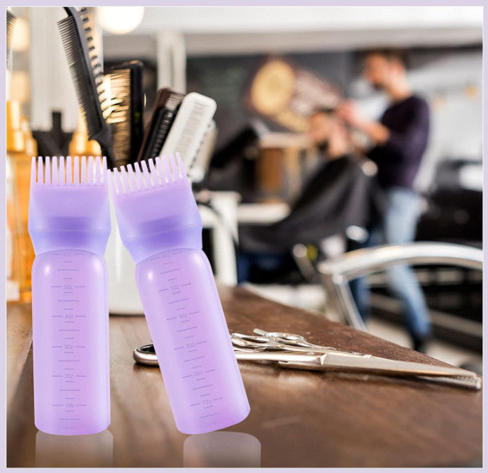 Root Comb Applicator Bottle Set 6oz - Hair Dye & Oil Dispenser with Graduated Scale - 3 Pack