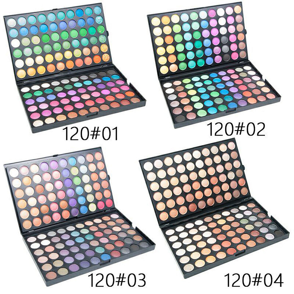 120-Color Eyeshadow Palette with Matte & Shimmer Shades for Professional & Casual Makeup