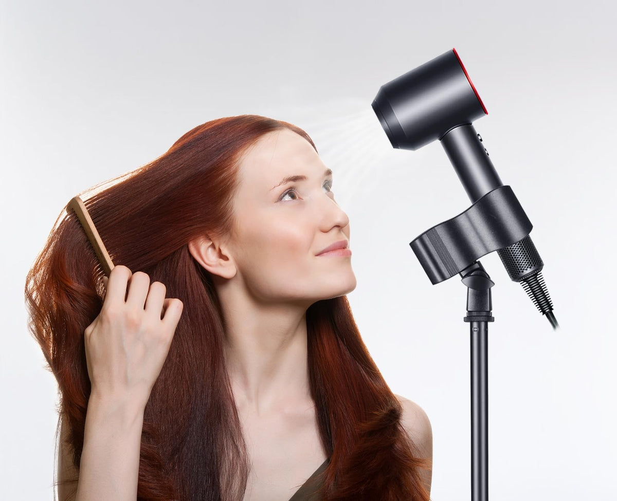 Adjustable Hair Dryer Holder Stand - 59in Height, 180° Rotatable, Heavy Duty