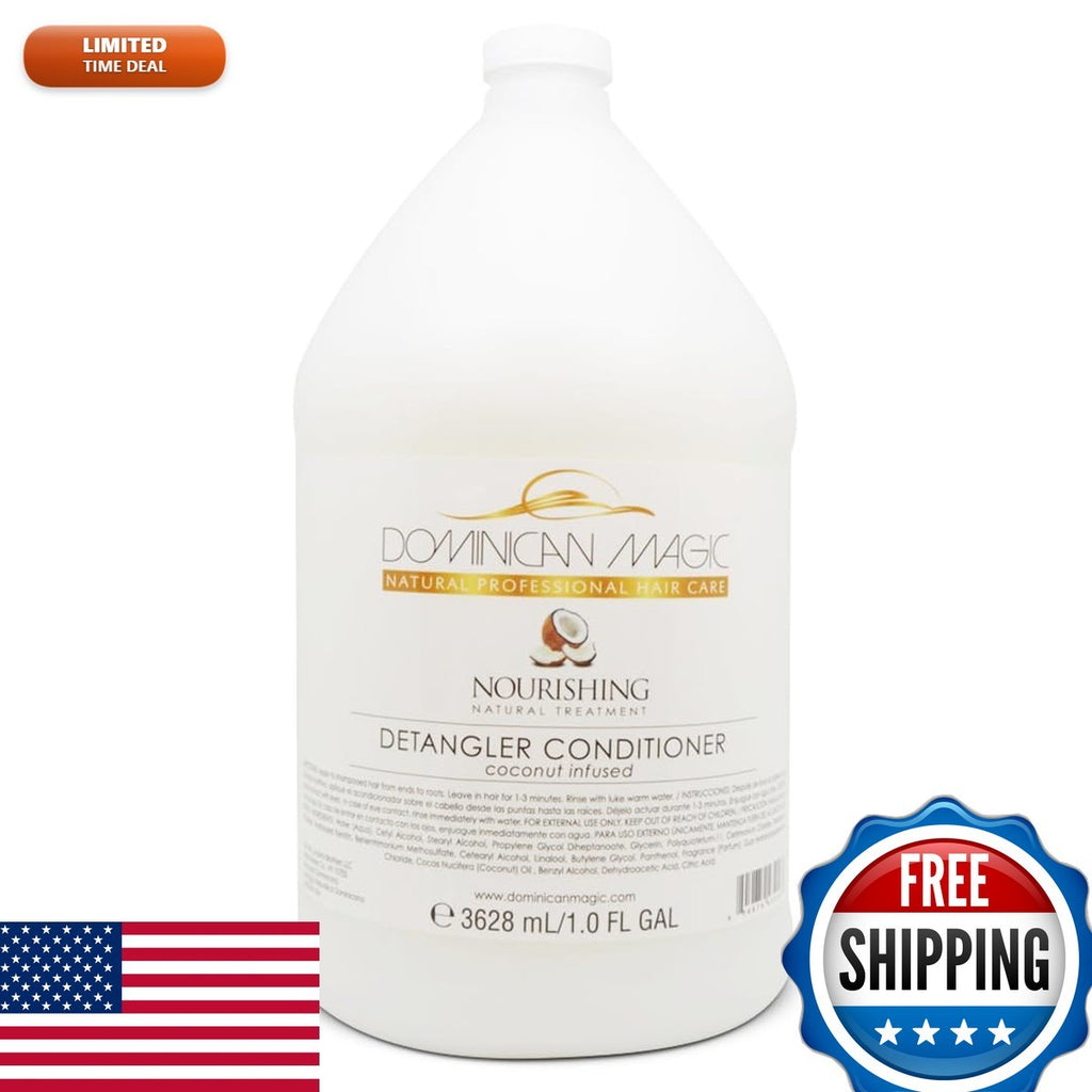 Coconut Detangler Conditioner Gallon - Deep Hydrating Hair Care for Dry & Curly Hair