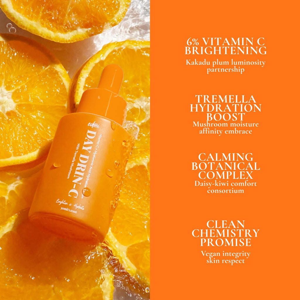 Vitamin C & Hyaluronic Acid Face Serum - Hydrating Skin Care for Day Use