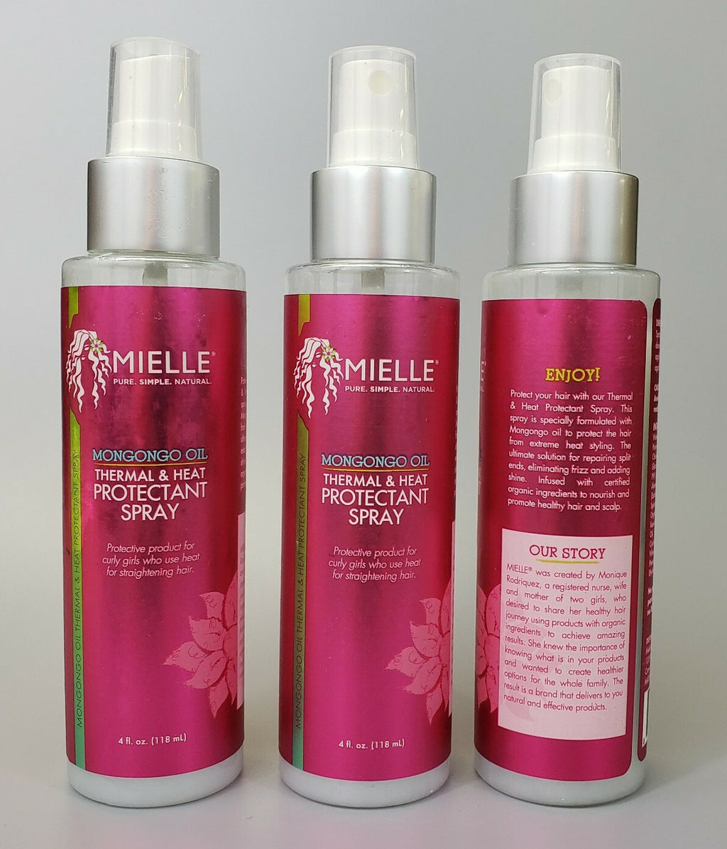 Mielle Mongongo Oil Heat Protectant Spray - Thermal & Heat Shield 4oz