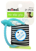 No-Slip Grip Hair Ties with Holder - 21 Pieces Ponytail Elastics