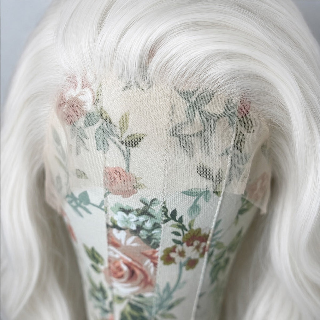 White Synthetic Lace Front Wig 13x4 Wavy Long Wearable Hair