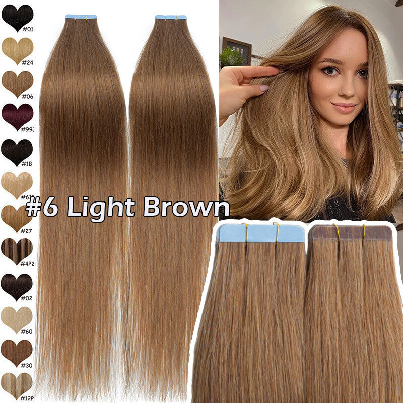 Thick Russian Tape-In Hair Extensions - Remy Human Hair Full Head