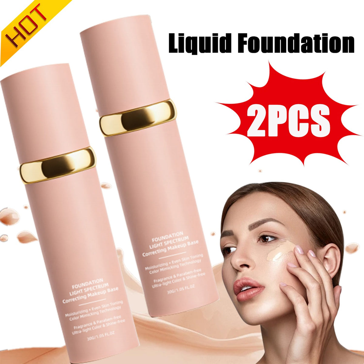 4-in-1 Light Spectrum Foundation SPF 50 - Lightweight, Long-Lasting Makeup