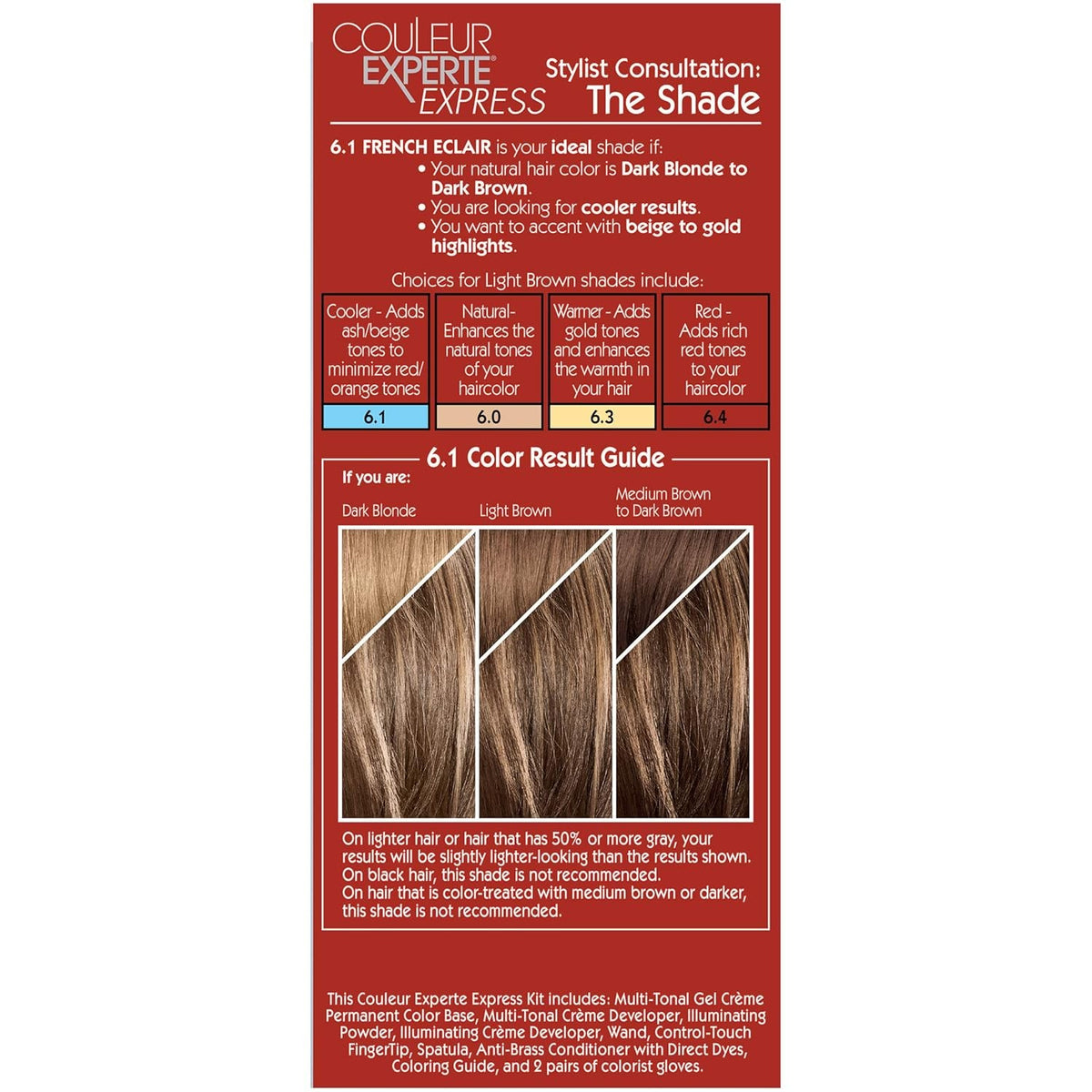 Hair Color Kit with Highlighter - Light Ash Brown, Fast & Easy