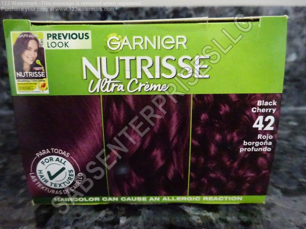 Garnier Nutrisse Hair Dye #42 Deep Burgundy Black Cherry - Pack of 3
