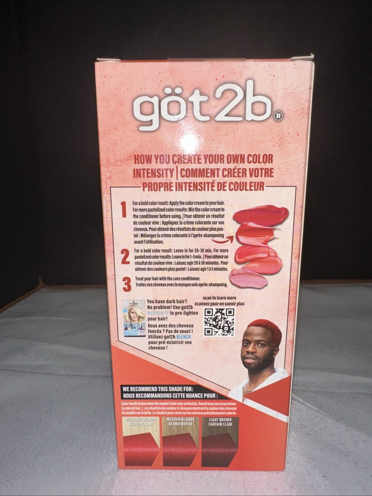 Got2b Color Remix Semi-Permanent Hair Color Radical Red 4-Box Set