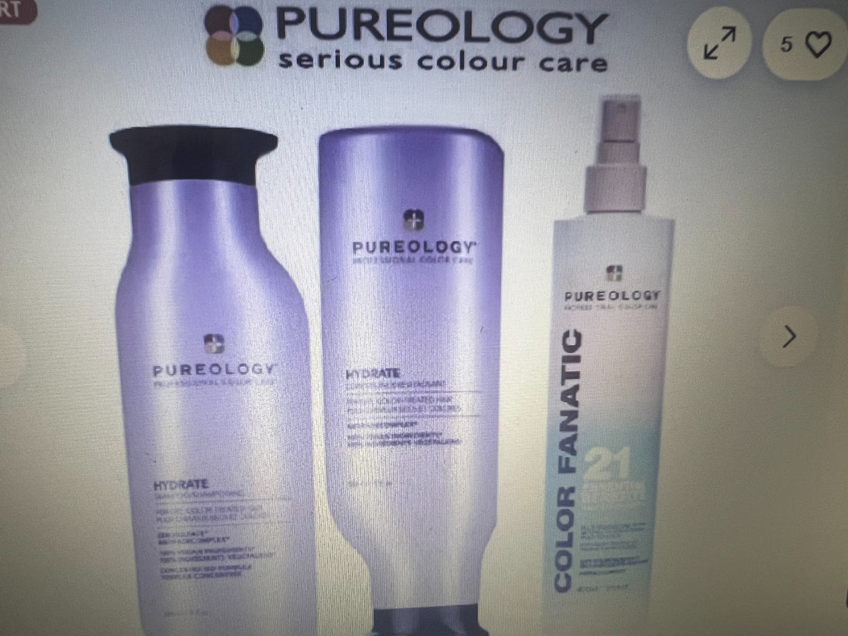 Pureology Hydrate Shampoo & Conditioner & Multi-Benefit Spray Set - Hair Care Gift