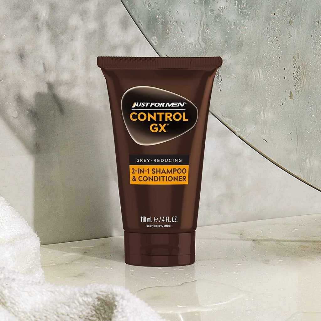 Just For Men CONTROL GX Grey Hair Reduction Shampoo & Conditioner 3 Pack 4oz