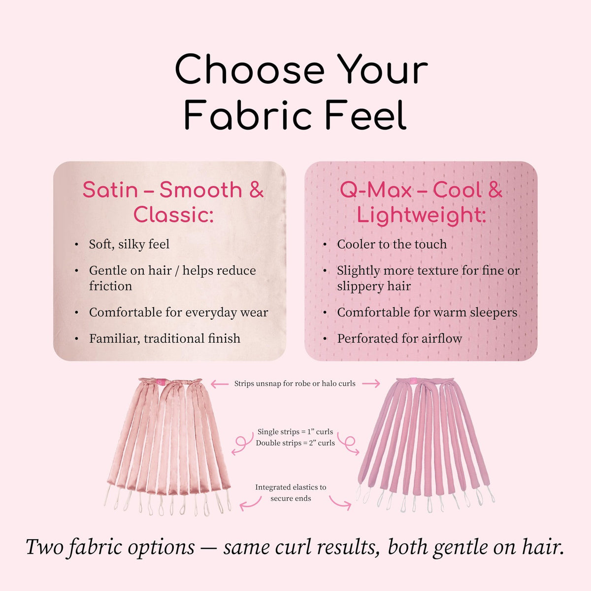 Heatless Curling System for Medium to Long Hair - No Headband, Customizable Curls