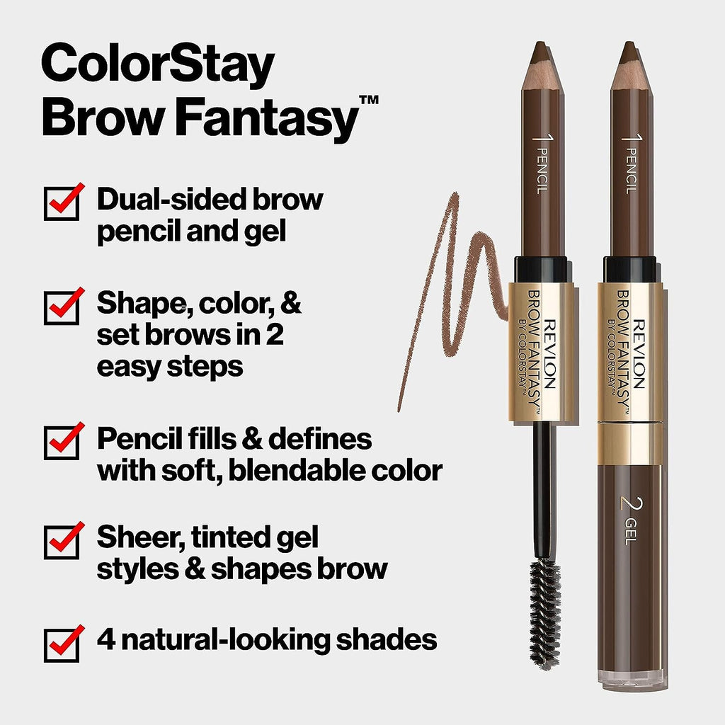 Eyebrow Gel & Pencil Duo - Natural Dark Blonde, 2-in-1 Brow Enhancer