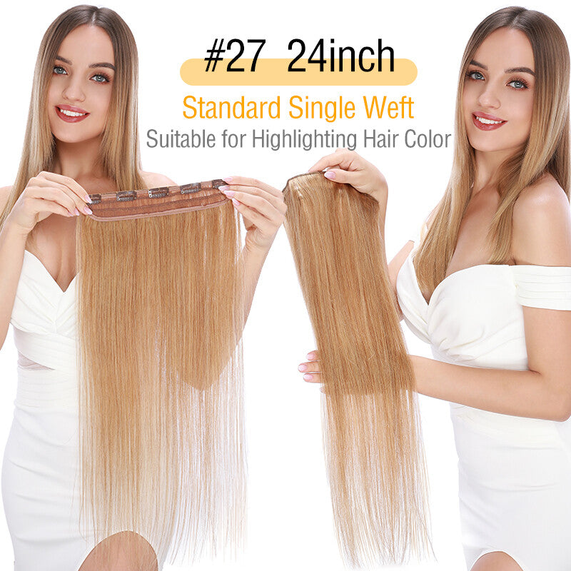 Clip-In Hair Extensions - Remy Human Hair Full Head Balayage Set