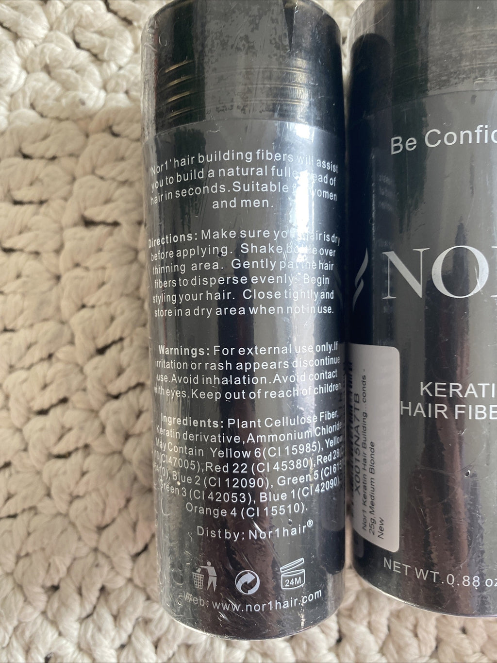 Keratin Hair Fibers Treatment Medium Brown 4 Pack - Hair Loss Concealers
