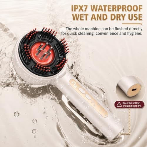 3-in-1 Cordless Scalp Massager & Hair Oil Applicator Waterproof Brush