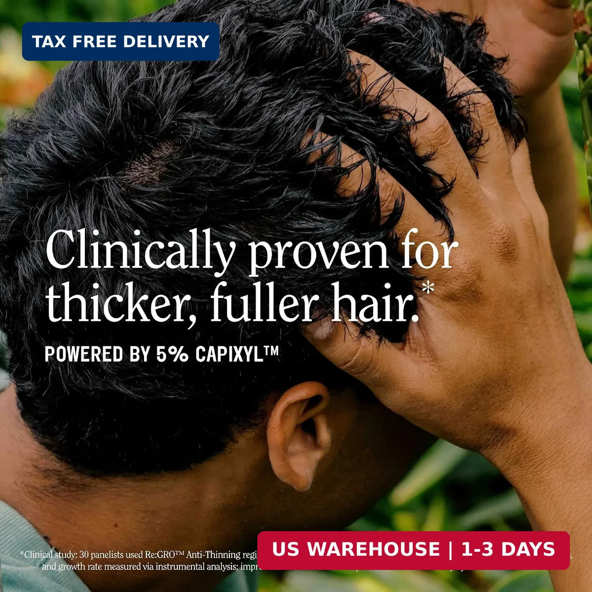Men's Hair Growth Serum with Capixyl & Biotin - Thicker, Fuller Hair Support