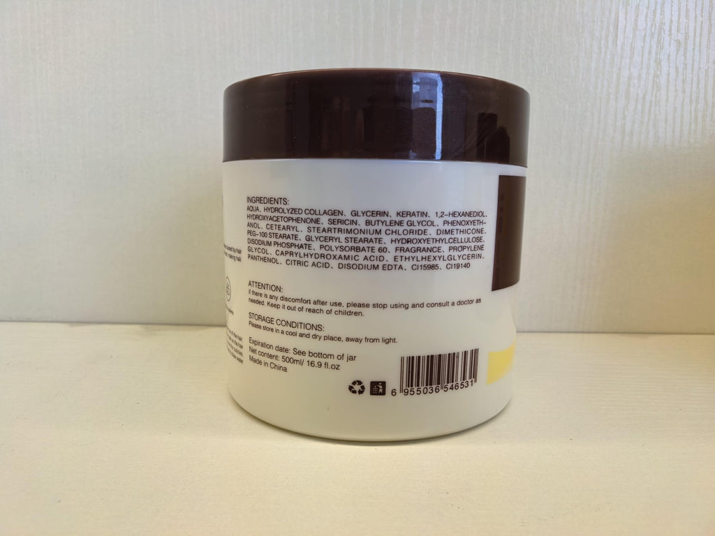 Collagen Hair Mask for Dry Damaged Hair - Salon Size 16.9 oz, Sulfate-Free