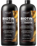 Biotin & Keratin Hair Growth Shampoo & Conditioner Set - Sulfate-Free 16 fl oz